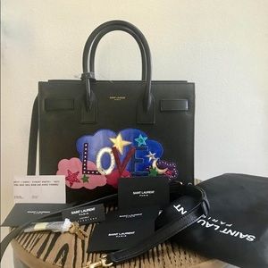 Saint Laurent Ysl Sac Du Jour  Love Leather Bag